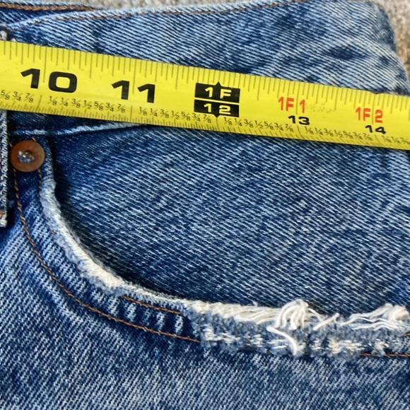 AGOLDE Parker Cut Off Denim Shorts Dark Swapmeet Sz 26 100% Cotton A026 E-811 - Picture 6 of 6